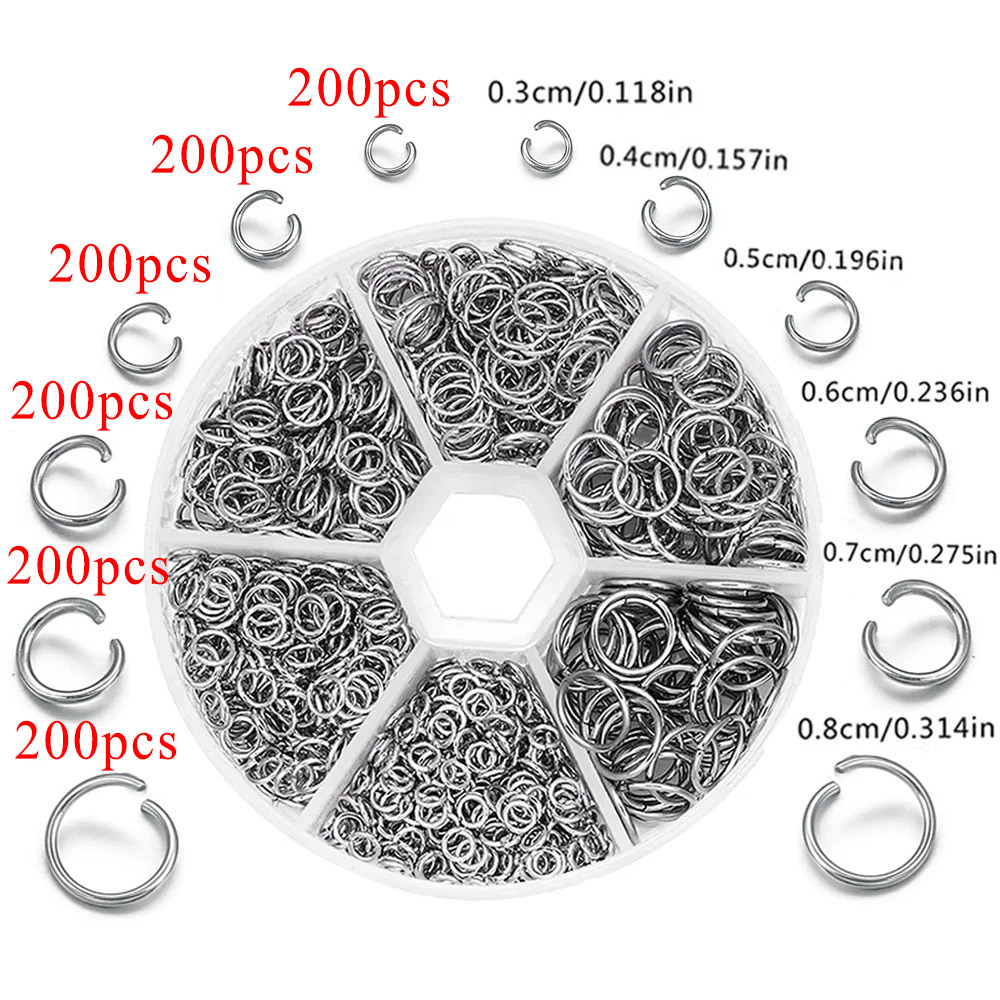 Jewelry Making Looper Tool - 1200 قطعة حلقات الانتقال من الفولاذ