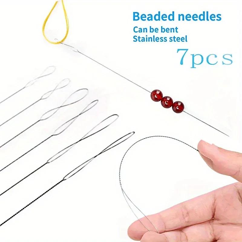 Beading Needle Fine - مجموعة من 7 قطع إبر خرز