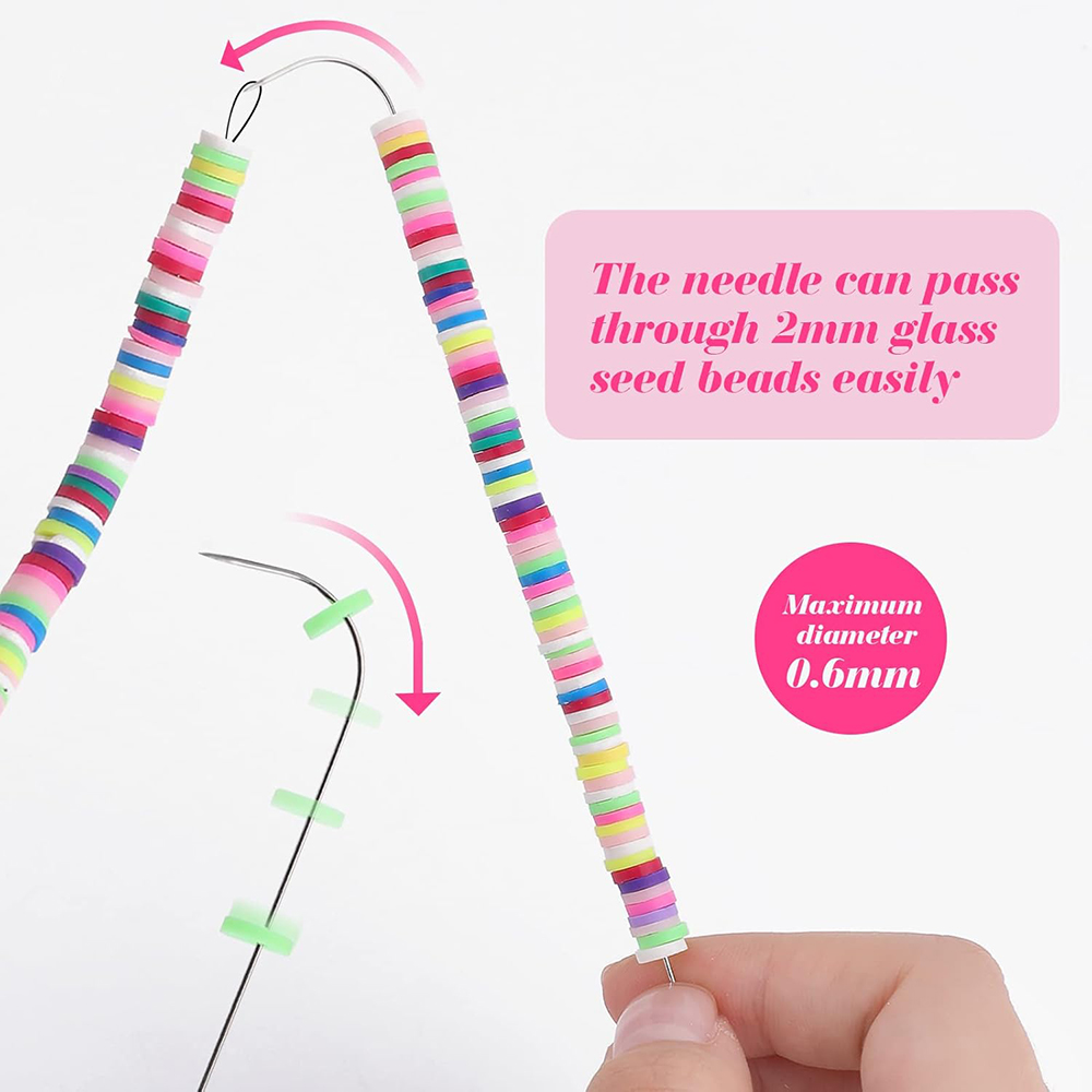 4 قطعة إبر الديكور العين الكبي - مراجعة Beading Needle Fine وسعره